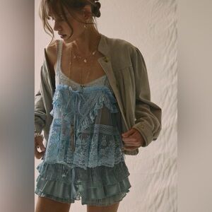 FREE PEOPLE Camille Ruffle Shorts